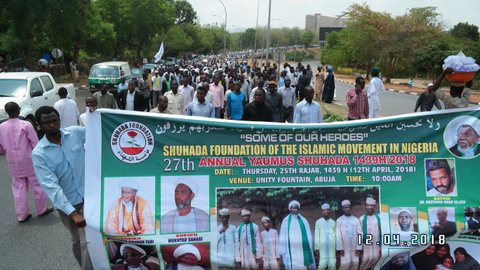 martyrs day and free zakzaky protest abuja on 13th April 2018 in abuja 